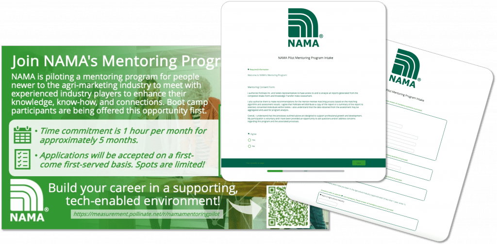 NAMA intake form and promo brochure