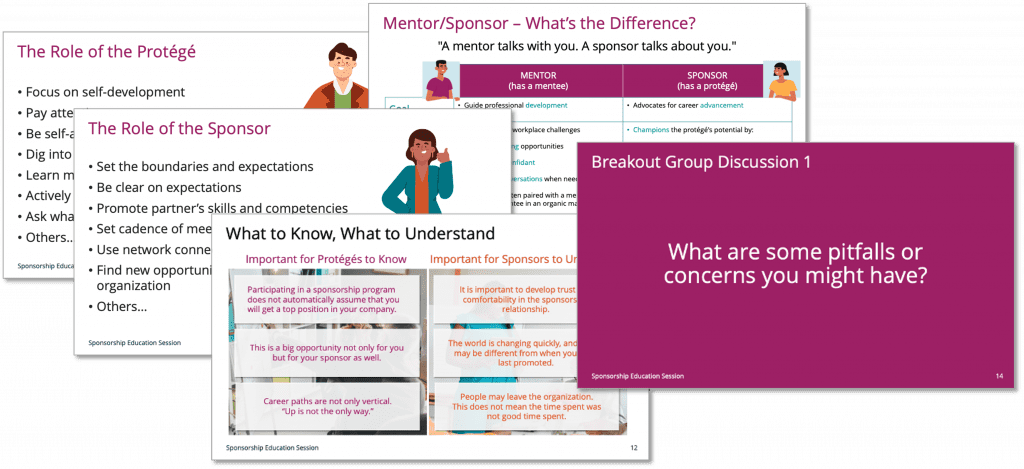 slide images from a sponsorship education session.