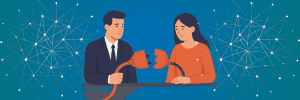 two people holding plug ends that have disconnected